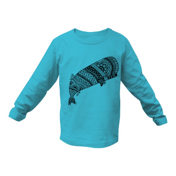 Dětské dlouhé triko s velrybou