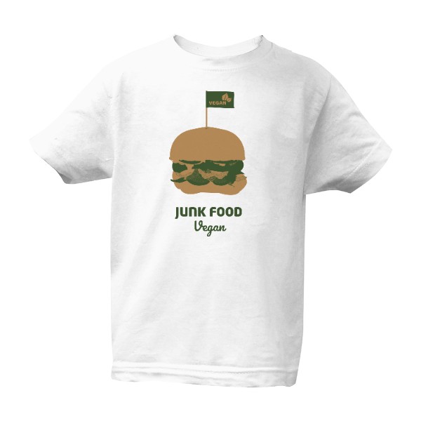 Junk food vegan – dětské tričko Bio neutral