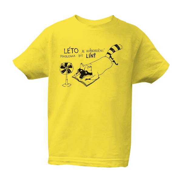 Tričko s potiskem Léto je každoroční povolenka být líný