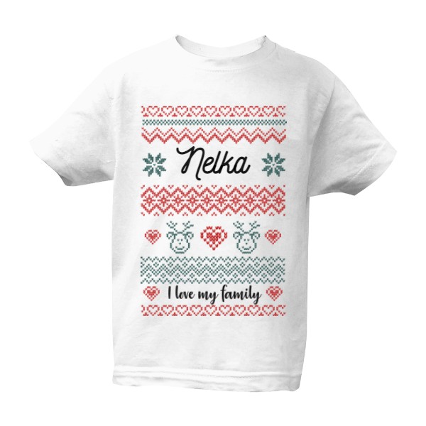 Tričko s potiskem Love my family kids