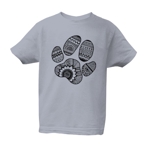 Tričko s potiskem S tlapou - dětské bio