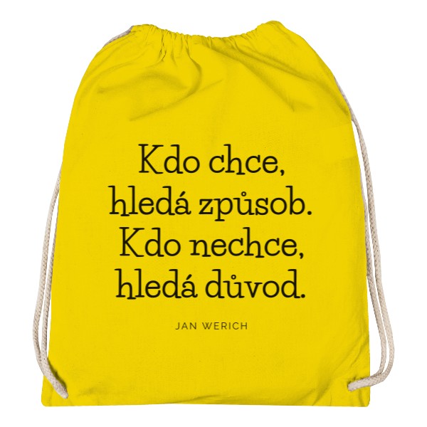 Vak na záda s potiskem Vak s motivací